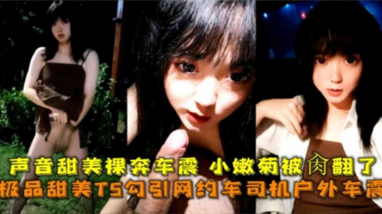 极品甜美TS勾引网约车司机户外车震，声音甜美裸奔车震小嫩菊花直接被操翻了